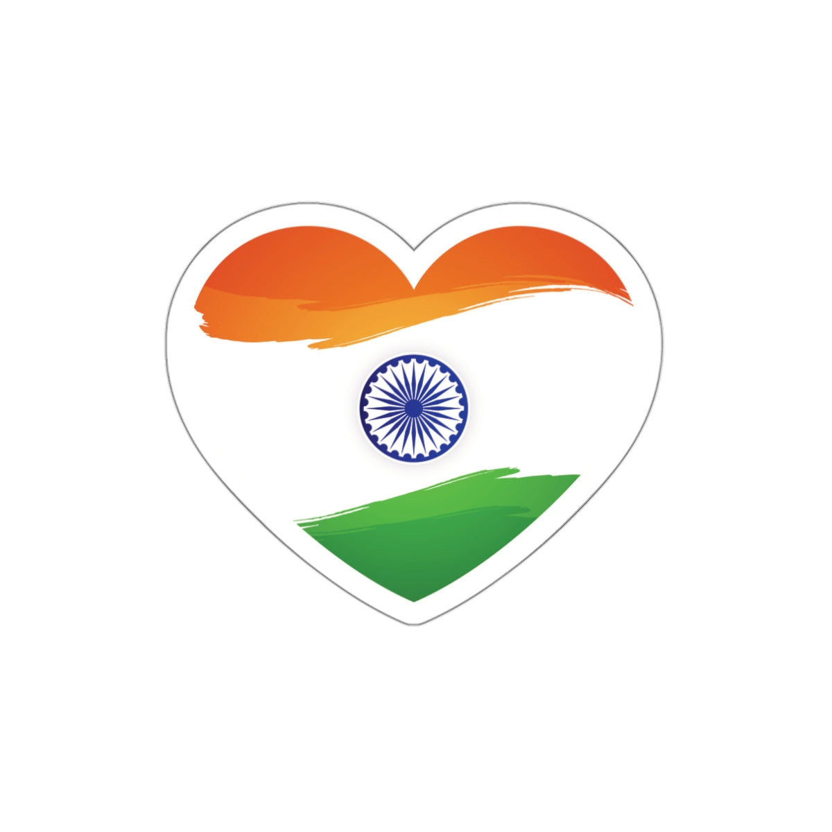 India in heart Die-Cut Sticker - Currycature 🇺🇸