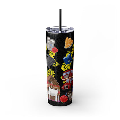 DDLJ Skinny Tumbler with Straw, 20oz