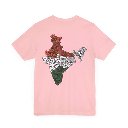 India Map (Back Print) Graphic T-shirt