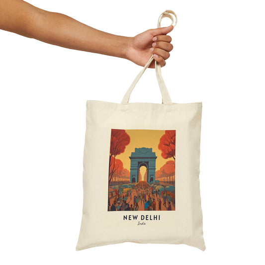 New Delhi Cotton Canvas Tote Bag