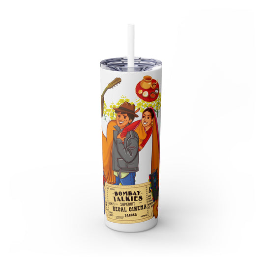 DDLJ Skinny Tumbler with Straw, 20oz