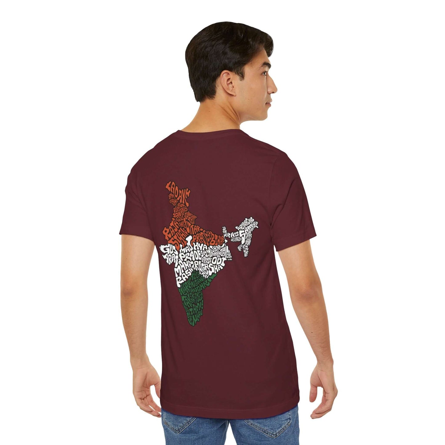 India Map (Back Print) Graphic T-shirt