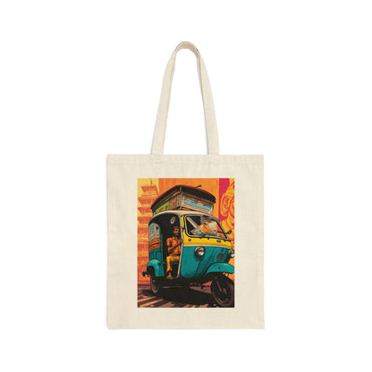 Auto Cotton Canvas Tote Bag