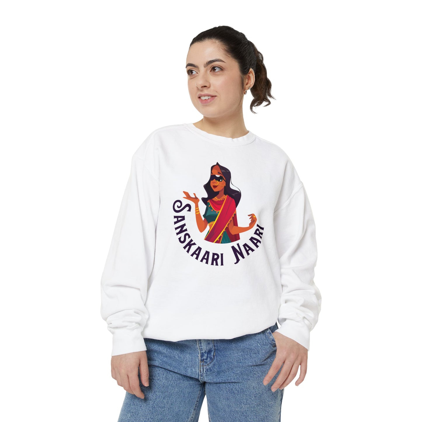 Sanskaari Naari Garment-Dyed Sweatshirt