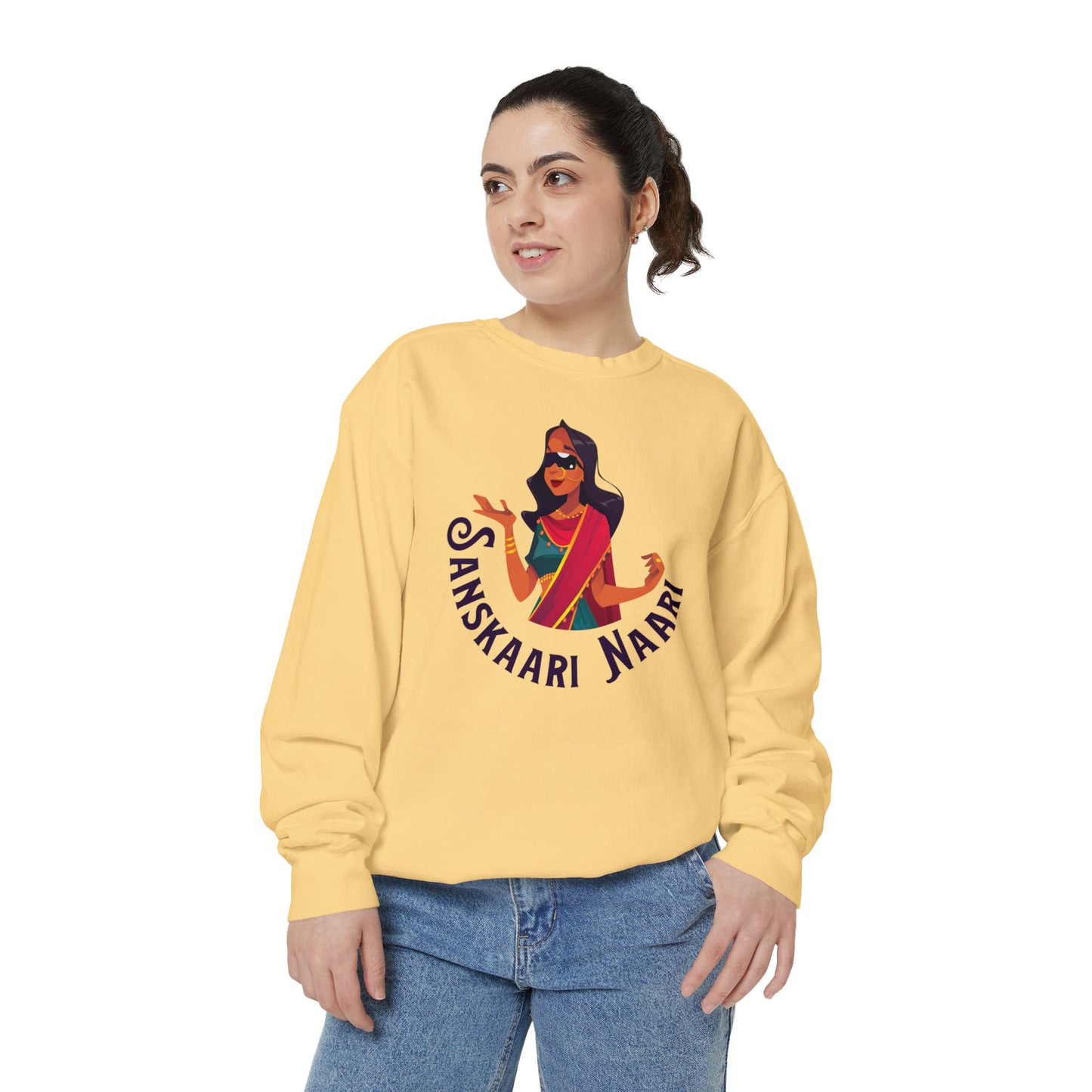 Sanskaari Naari Garment-Dyed Sweatshirt