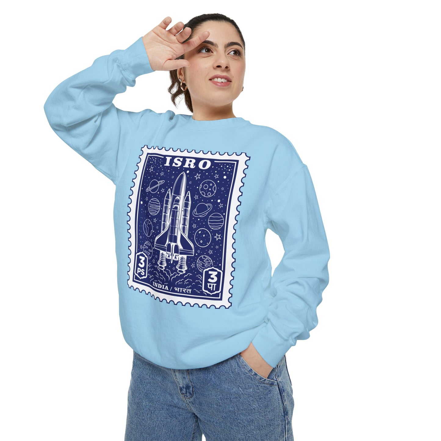 ISRO Unisex Garment-Dyed Sweatshirt