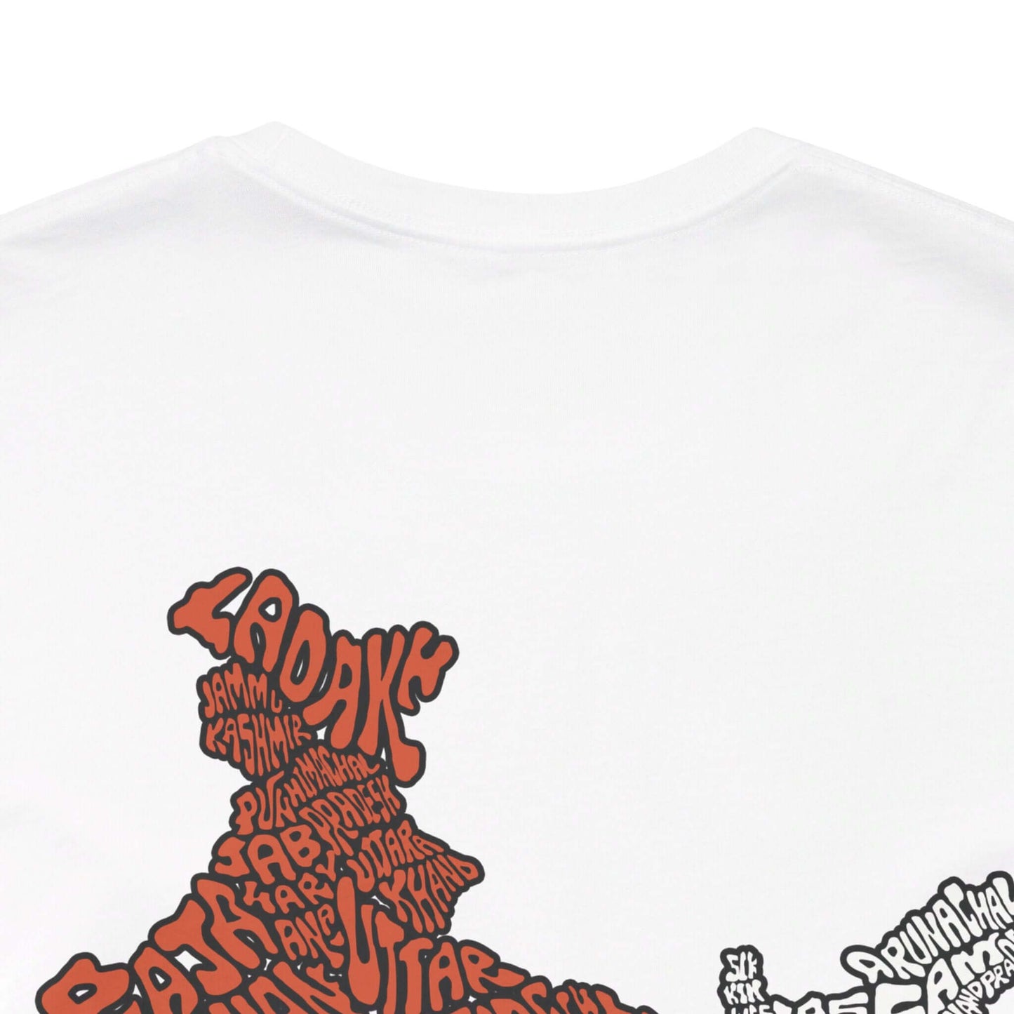 India Map (Back Print) Graphic T-shirt