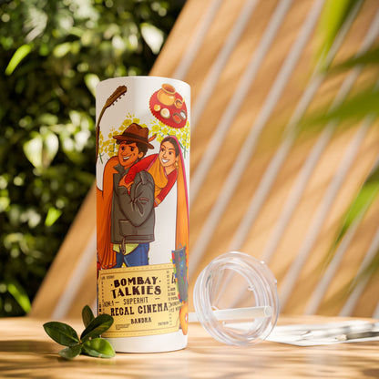 DDLJ Skinny Tumbler with Straw, 20oz