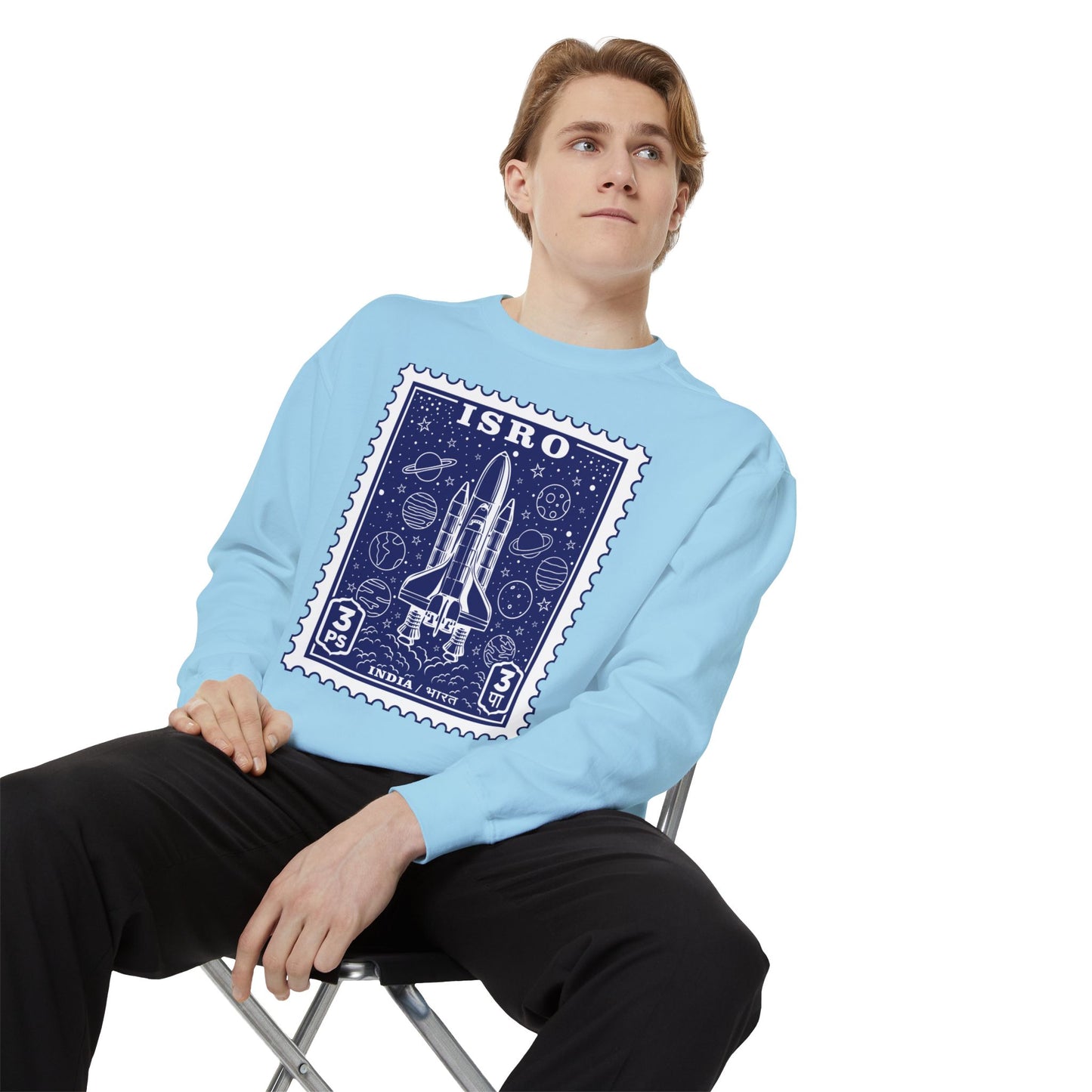 ISRO Unisex Garment-Dyed Sweatshirt