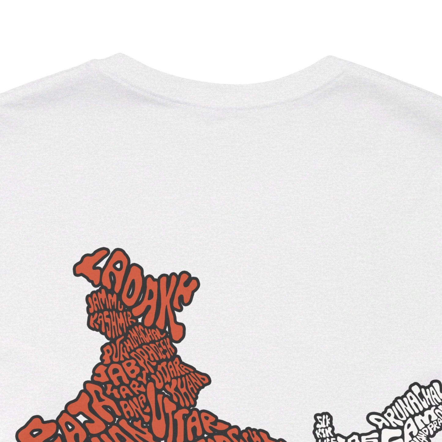 India Map (Back Print) Graphic T-shirt