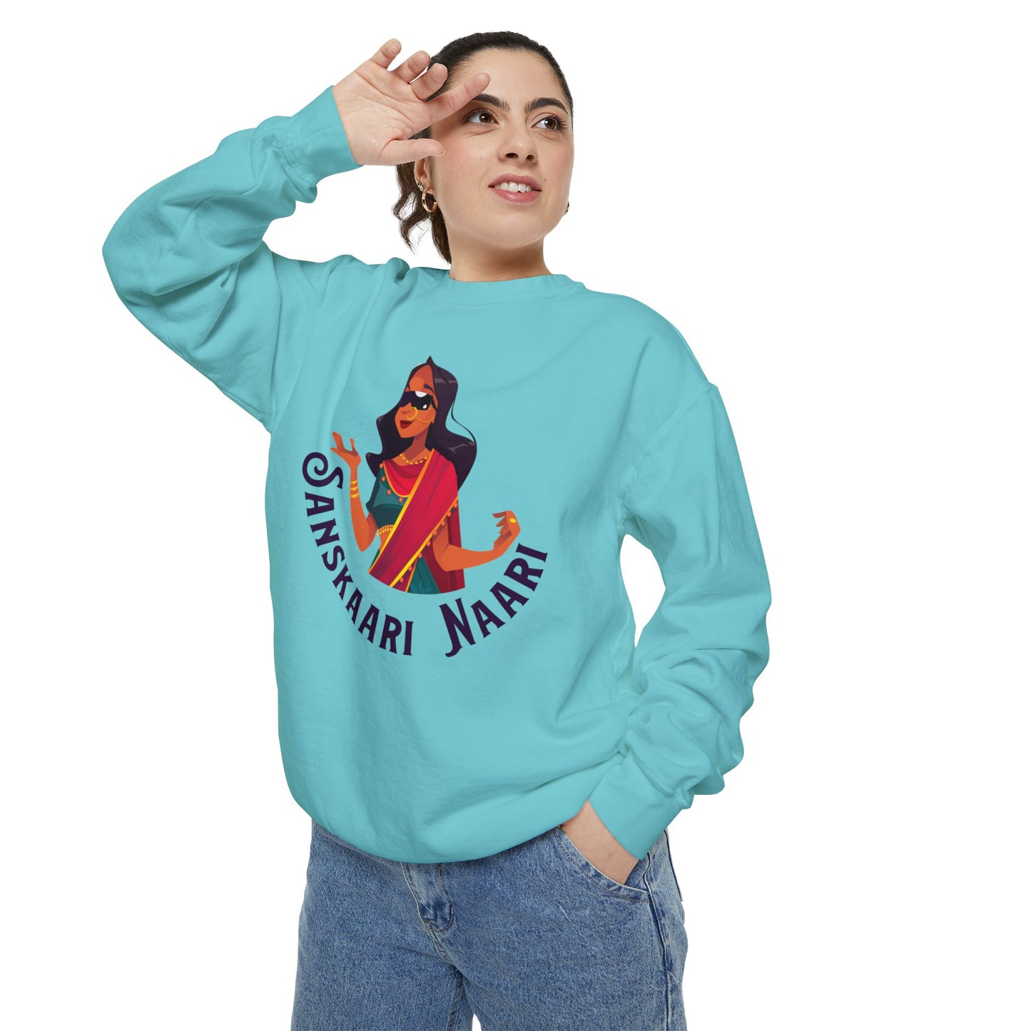 Sanskaari Naari Garment-Dyed Sweatshirt