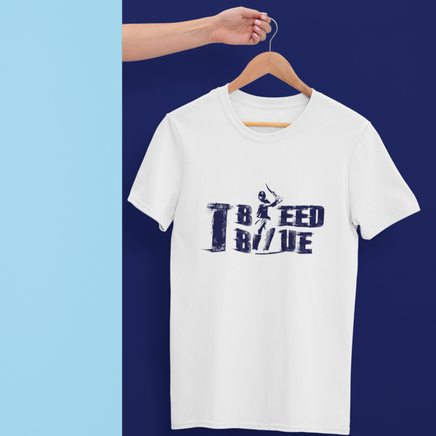 I Bleed Blue Graphic T-shirt - Currycature 🇺🇸