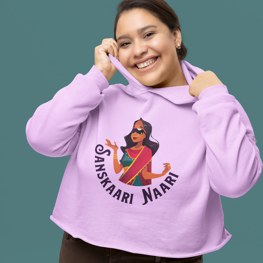 Sanskaari Naari Crop Hoodie