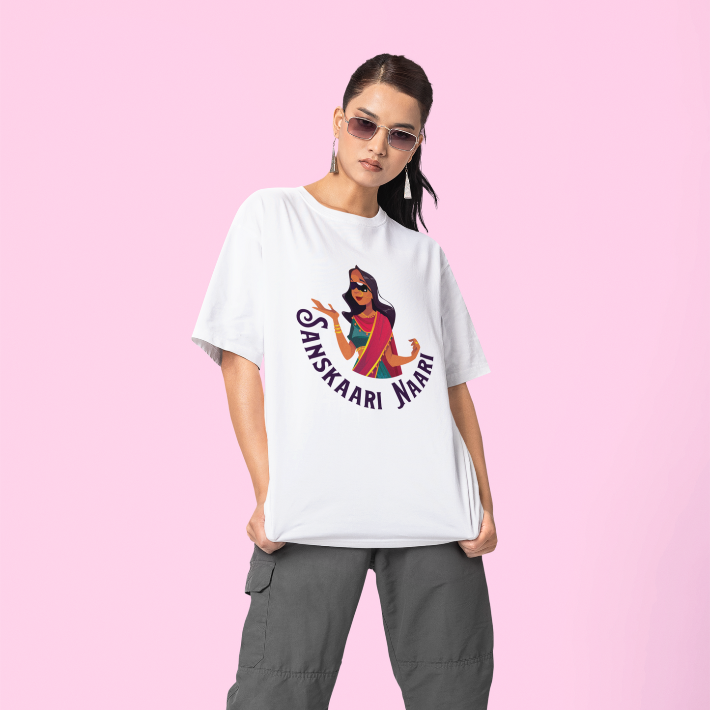 Sanskaari Naari Graphic T-shirt