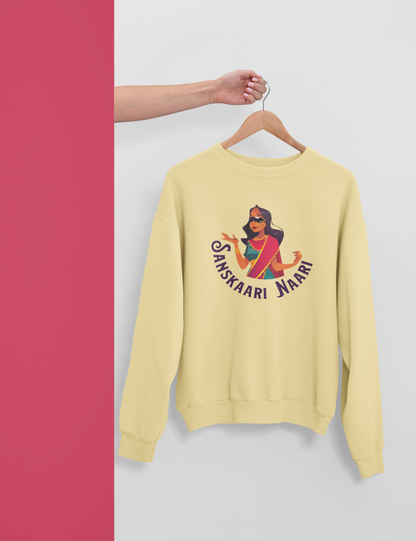 Sanskaari Naari Garment-Dyed Sweatshirt