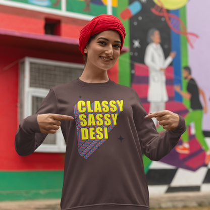 Classy Sassy Desi Garment-Dyed Sweatshirt - Currycature 🇺🇸